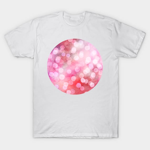 Strawberry Sunday - Pink Abstract Watercolor Dots T-Shirt by micklyn